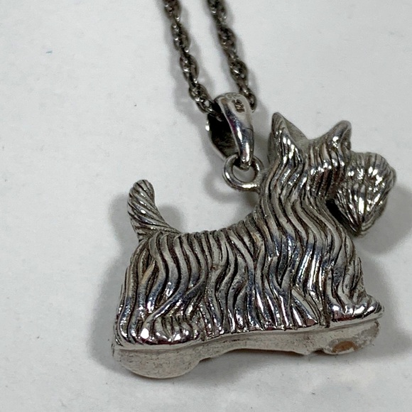 Sterling Scotty Dog Pendant and Chain - Picture 5 of 7